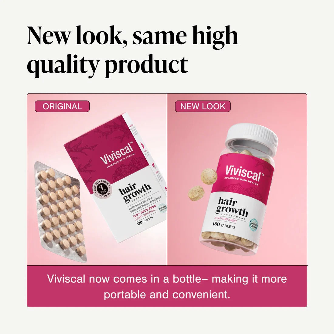 Viviscal Hair Growth Supplements for Women, Thicker Fuller Hair Support for Thinning Hair and Hair Loss, with Biotin and Marine Collagen, Drug-Free